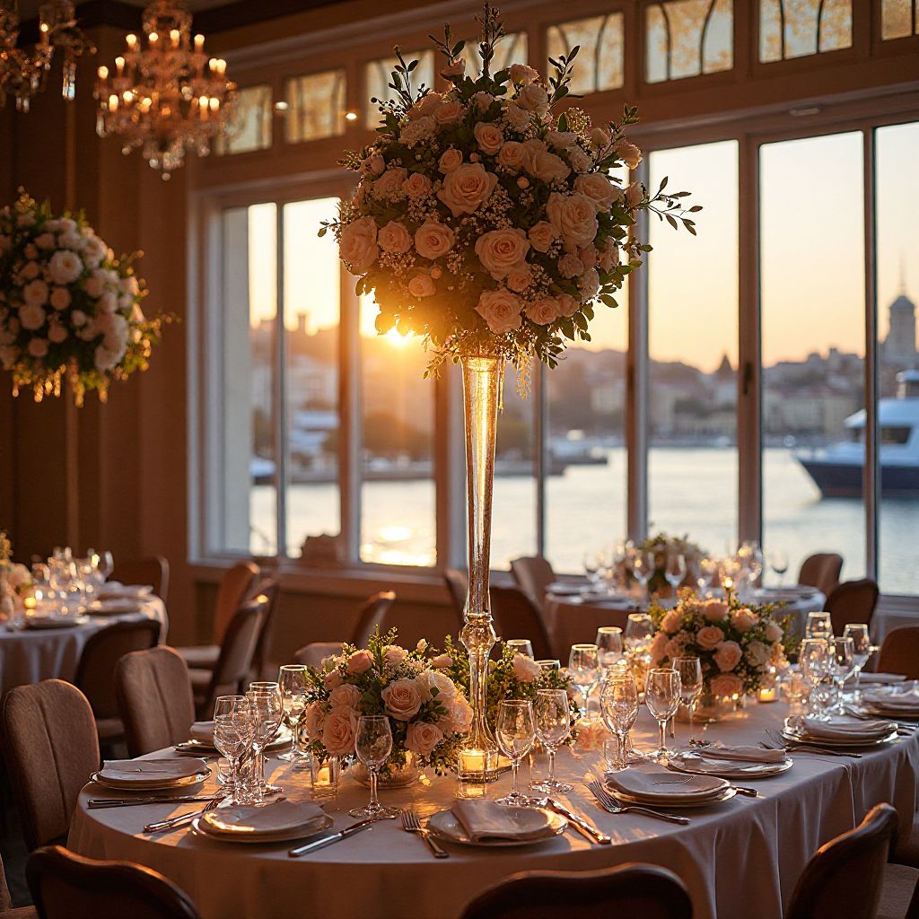 Elegant wedding reception at Sydney waterfront