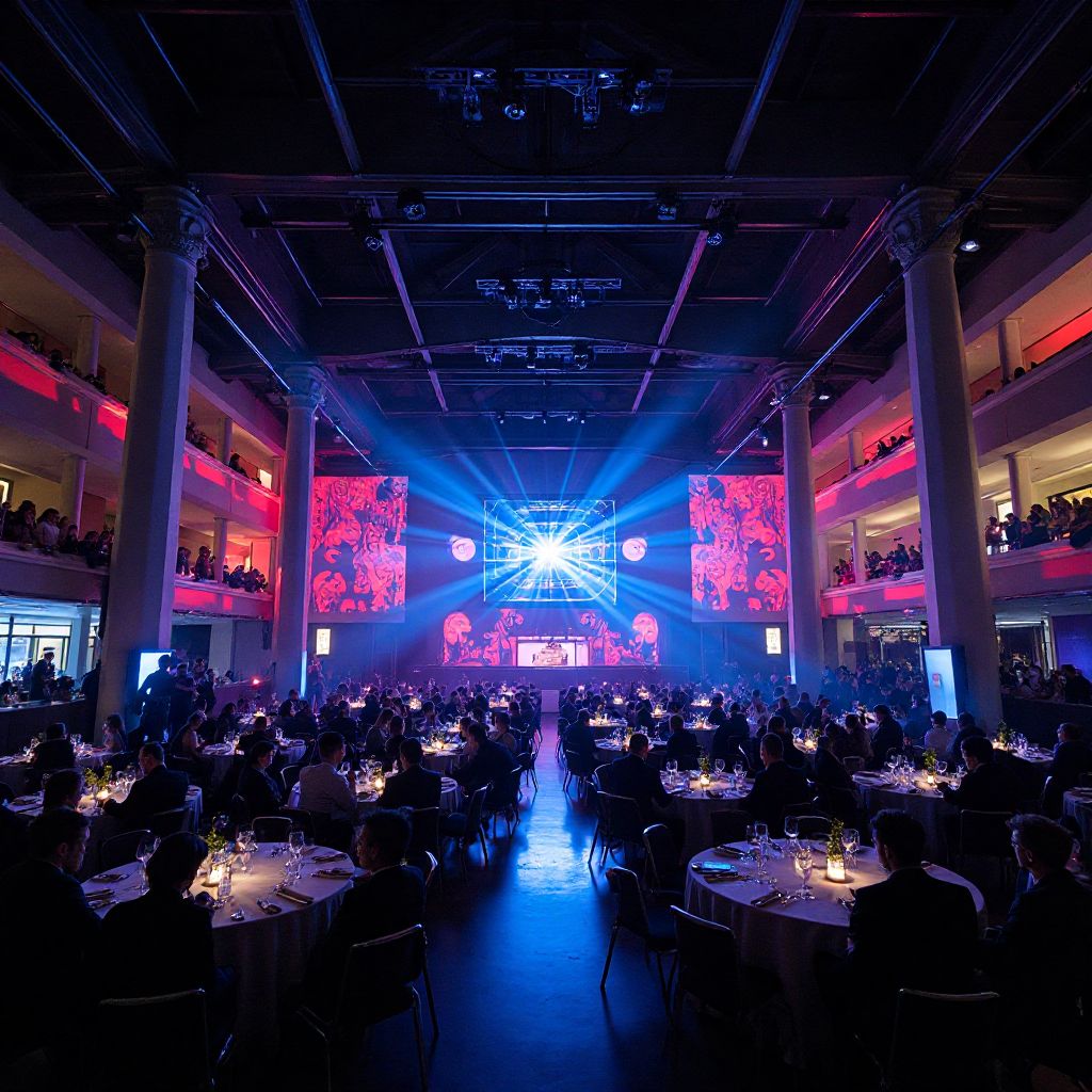 Corporate gala with innovative projection mapping