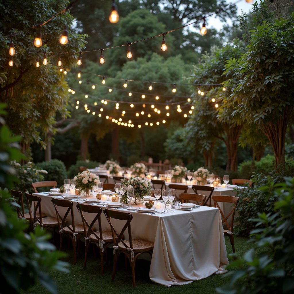 Intimate garden party celebration