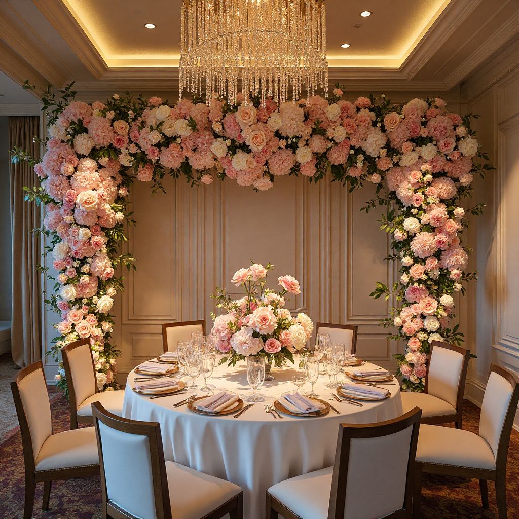 Luxury birthday celebration with custom installations