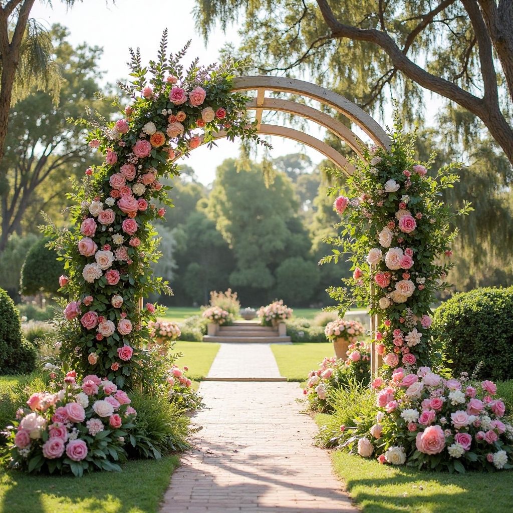 Destination wedding setup on private estate