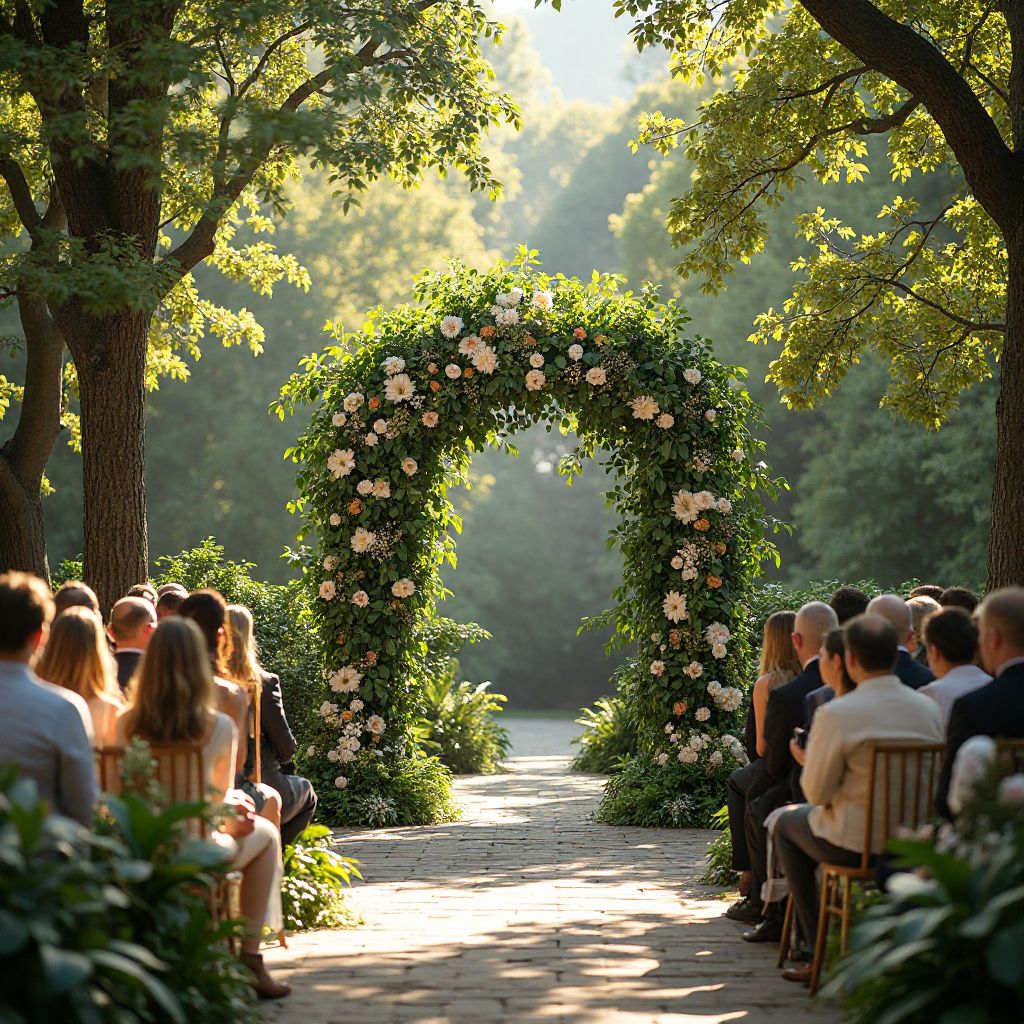 Botanical garden wedding ceremony
