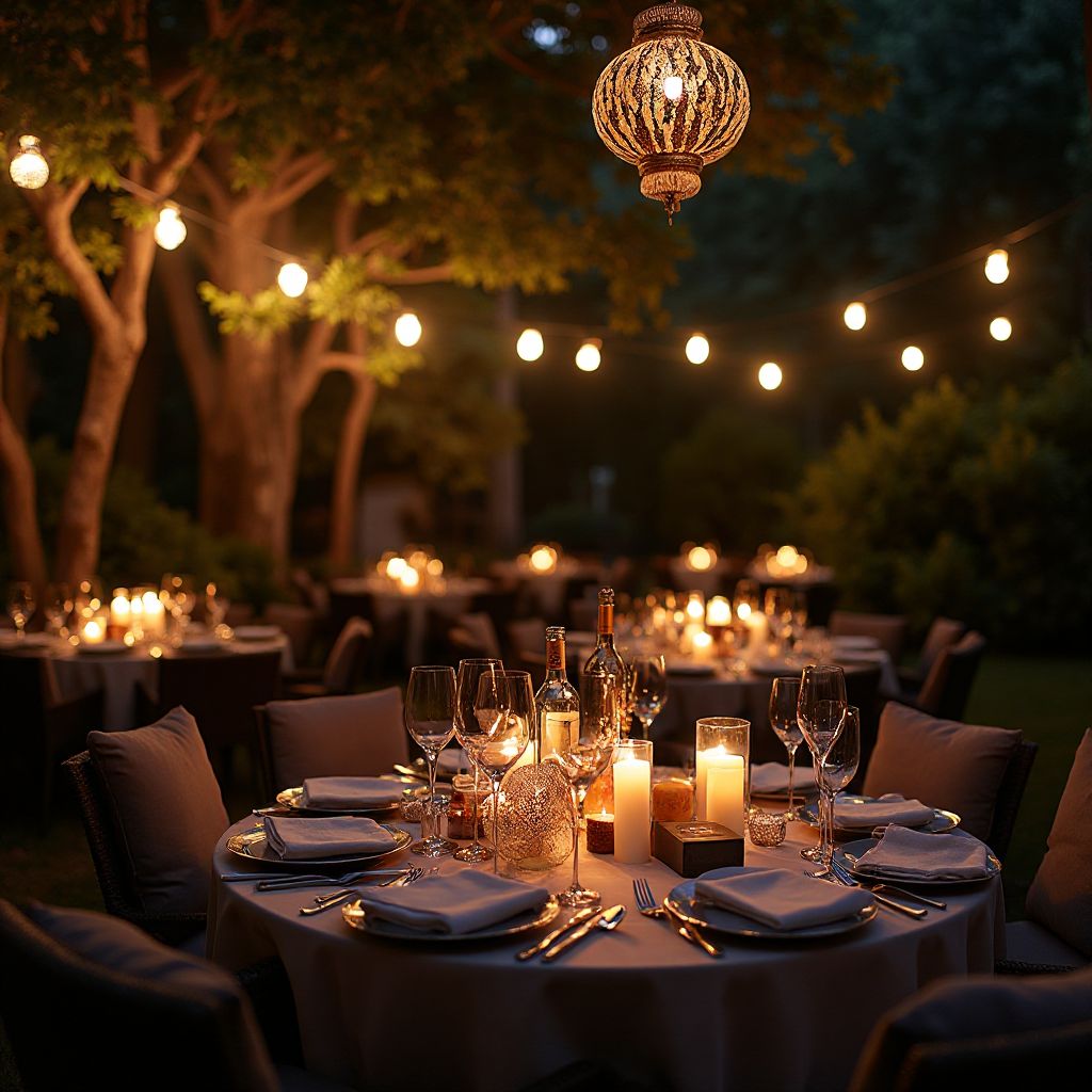 Intimate private celebration setup