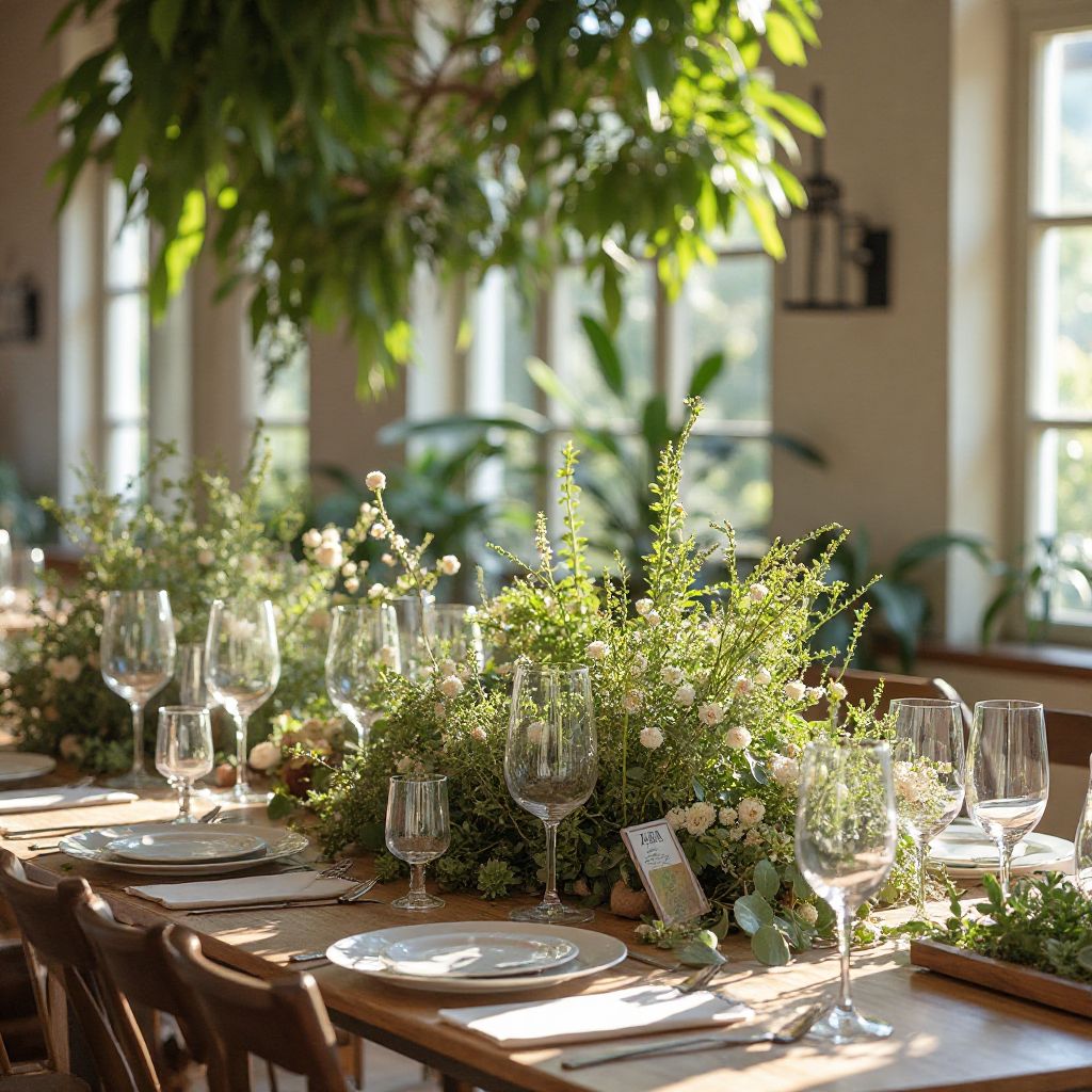 Sustainable event setup with eco-friendly materials